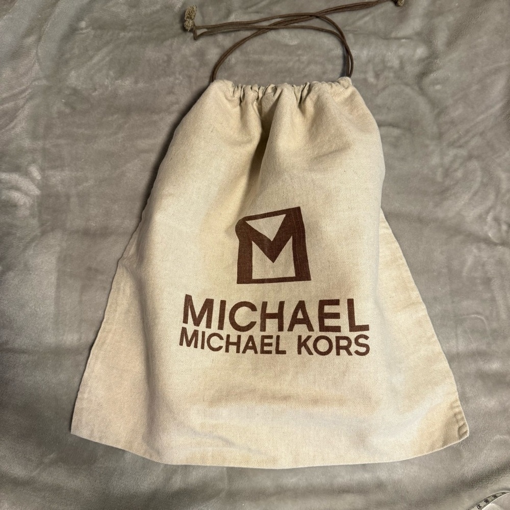 Michael Kors Dust Cover Women XLarge Ivory Cotton Linen Drawstring Pouch‎ Bag